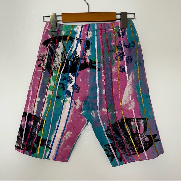 Vintage 80s Funky Design Biker Shorts - Picture 6 of 6